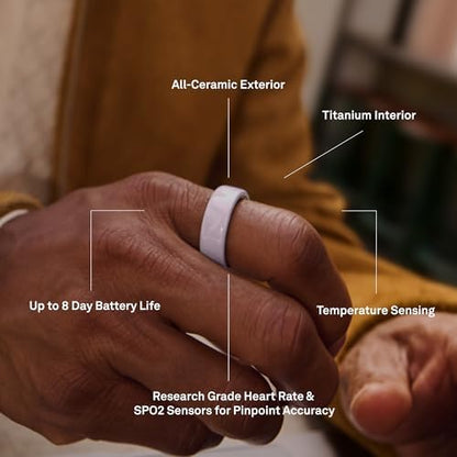 Oura Ring 4 Ceramic - Petal - Size 8 - Size Before You Buy