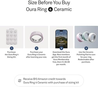 Oura Ring 4 Ceramic - Petal - Size 8 - Size Before You Buy