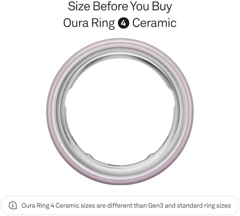 Oura Ring 4 Ceramic - Petal - Size 8 - Size Before You Buy