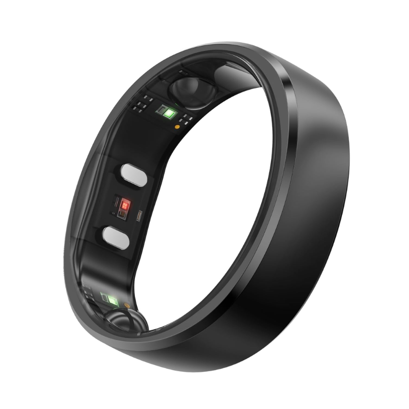 RingConn Gen 2, World’s First Smart Ring with Sleep Apnea Monitoring, No APP Subscription, 12-Day Battery Life, Stress/Heart Rate/Women's Health Tracker, Android & iOS Compatible (Black, Size 10)