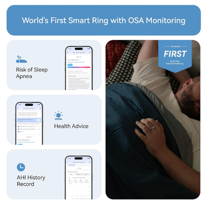 RingConn Gen 2, World’s First Smart Ring with Sleep Apnea Monitoring, No APP Subscription, 12-Day Battery Life, Stress/Heart Rate/Women's Health Tracker, Android & iOS Compatible (Black, Size 10)