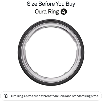 Oura Ring 4 - Brushed Silver - Size 8 - Size Before You Buy